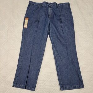 Haggar Work to‎ Weekend Denim Classic Fit blue jeans men's 42X30 nwt